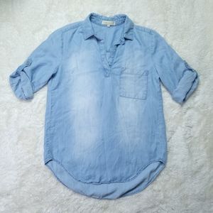 Side Stitch 100% Tencel / Lyocell Denim Tunic Size XS